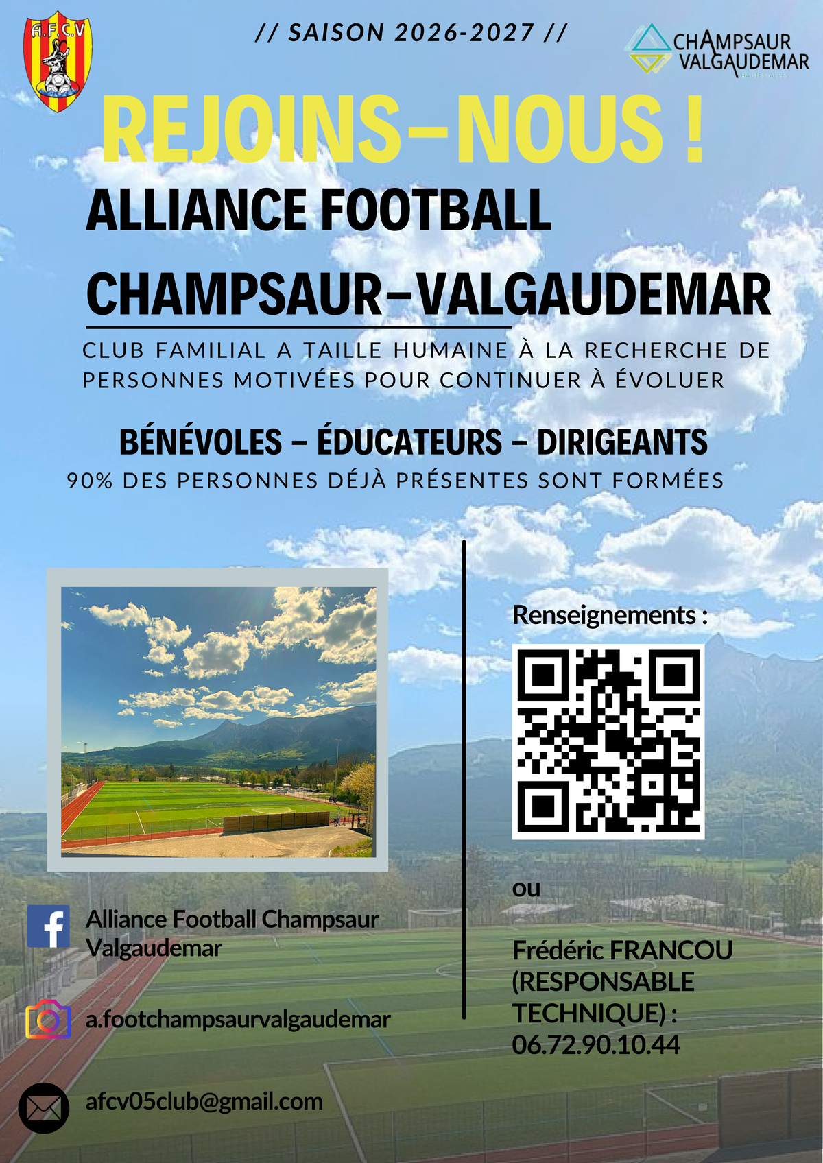 Rejoins-nous ! Recrutement saison 2026-2027